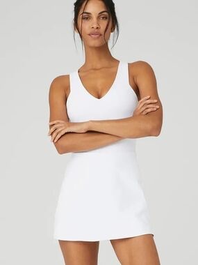 ALO Yoga | Dresses | Alo Yoga Black And White Halter Tennis Dress | Poshmark